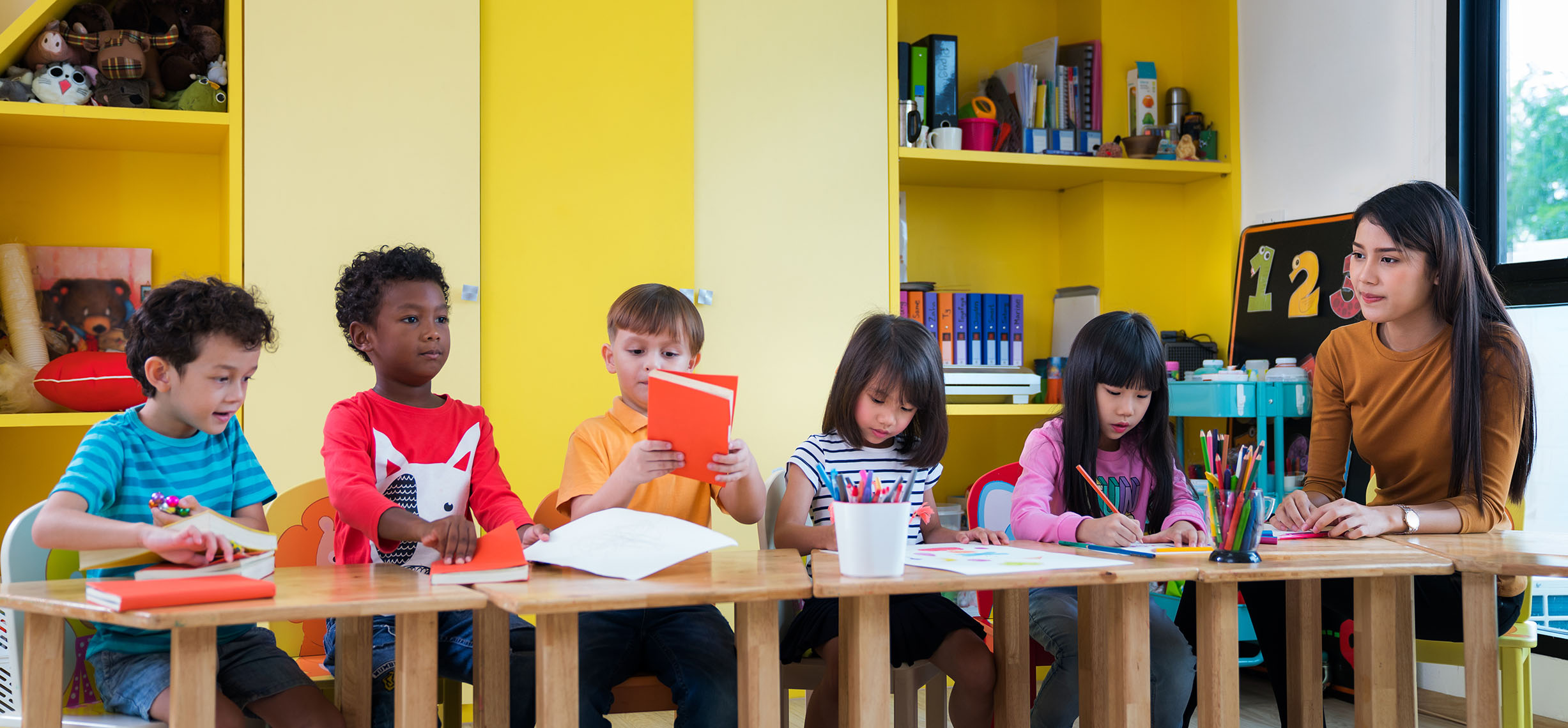 kids in classroom
